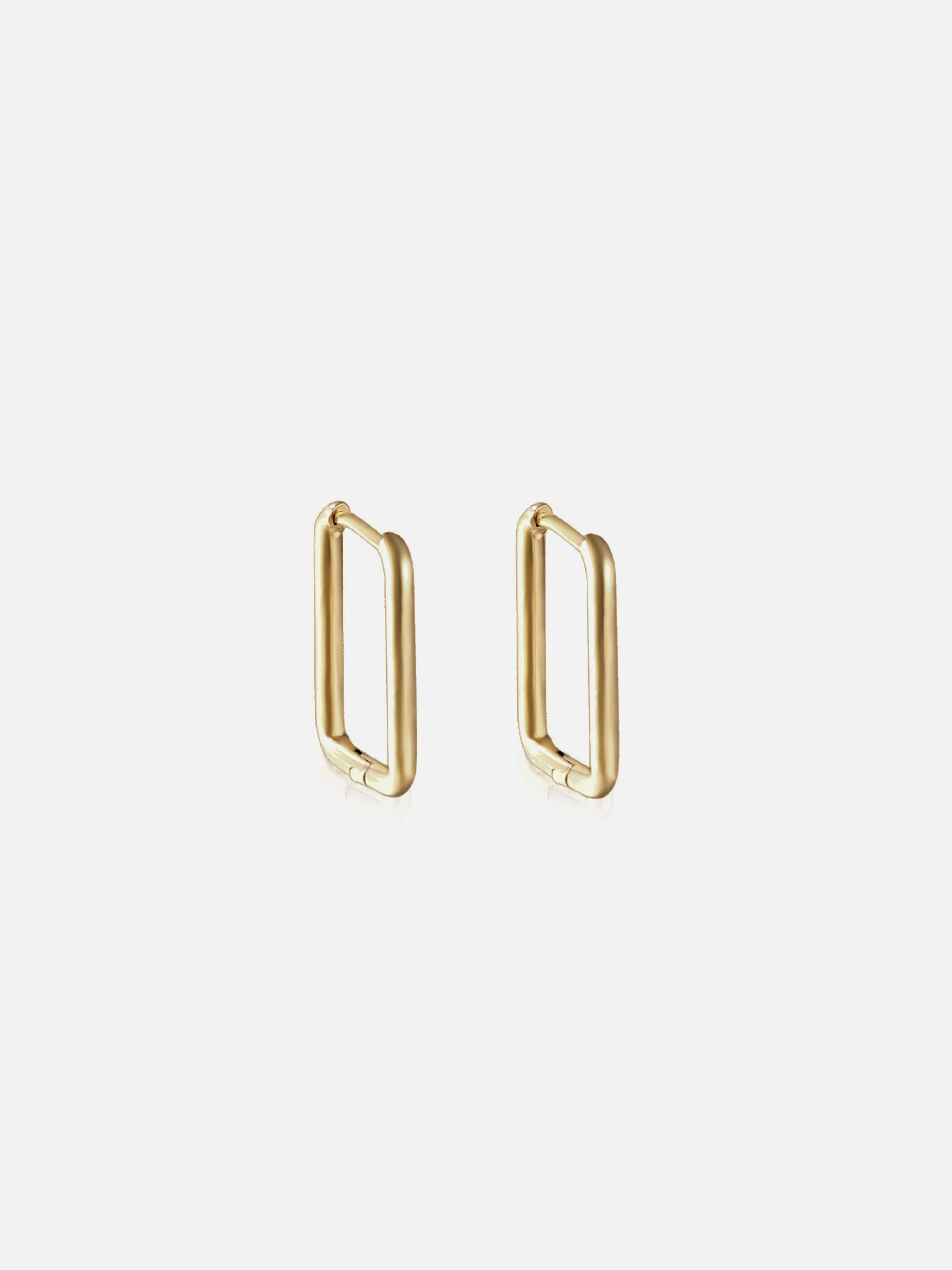 Juleani Barbados Buckle Earrings in gold, pair