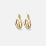 Juleani Sardinia Serpent Earrings in gold